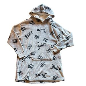Juicy Couture Soft Hooded Sleep Shirt in Grey